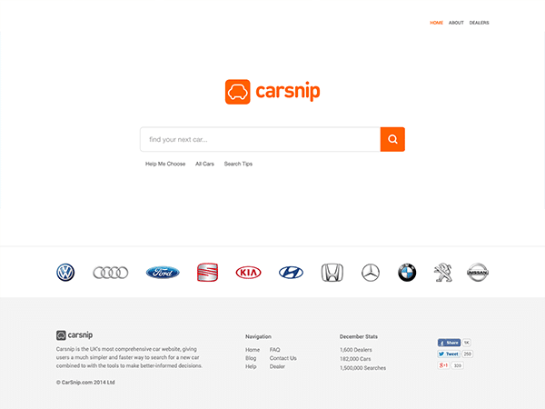carsnip homepage